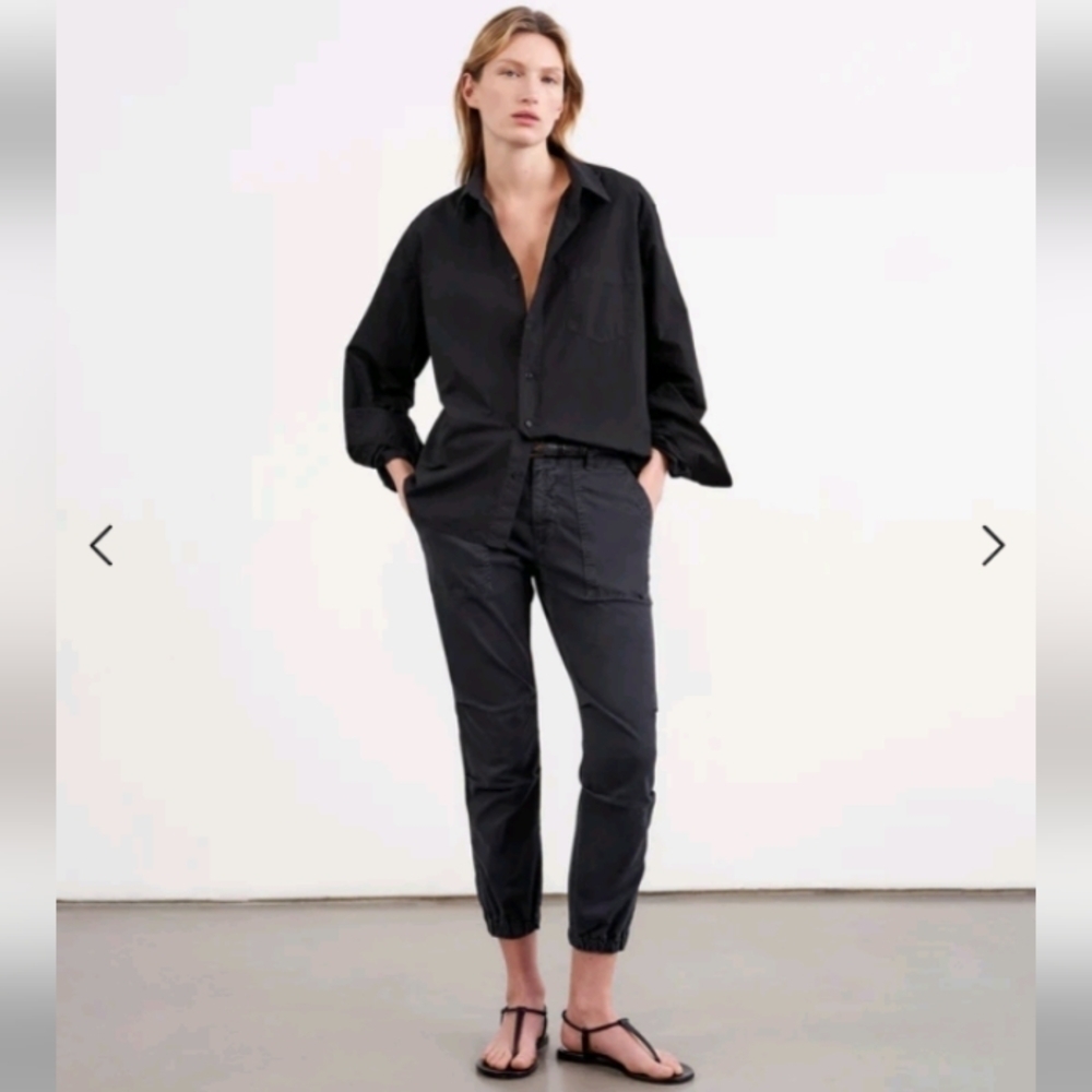 Nili Lotan cropped military pant black sz 6
